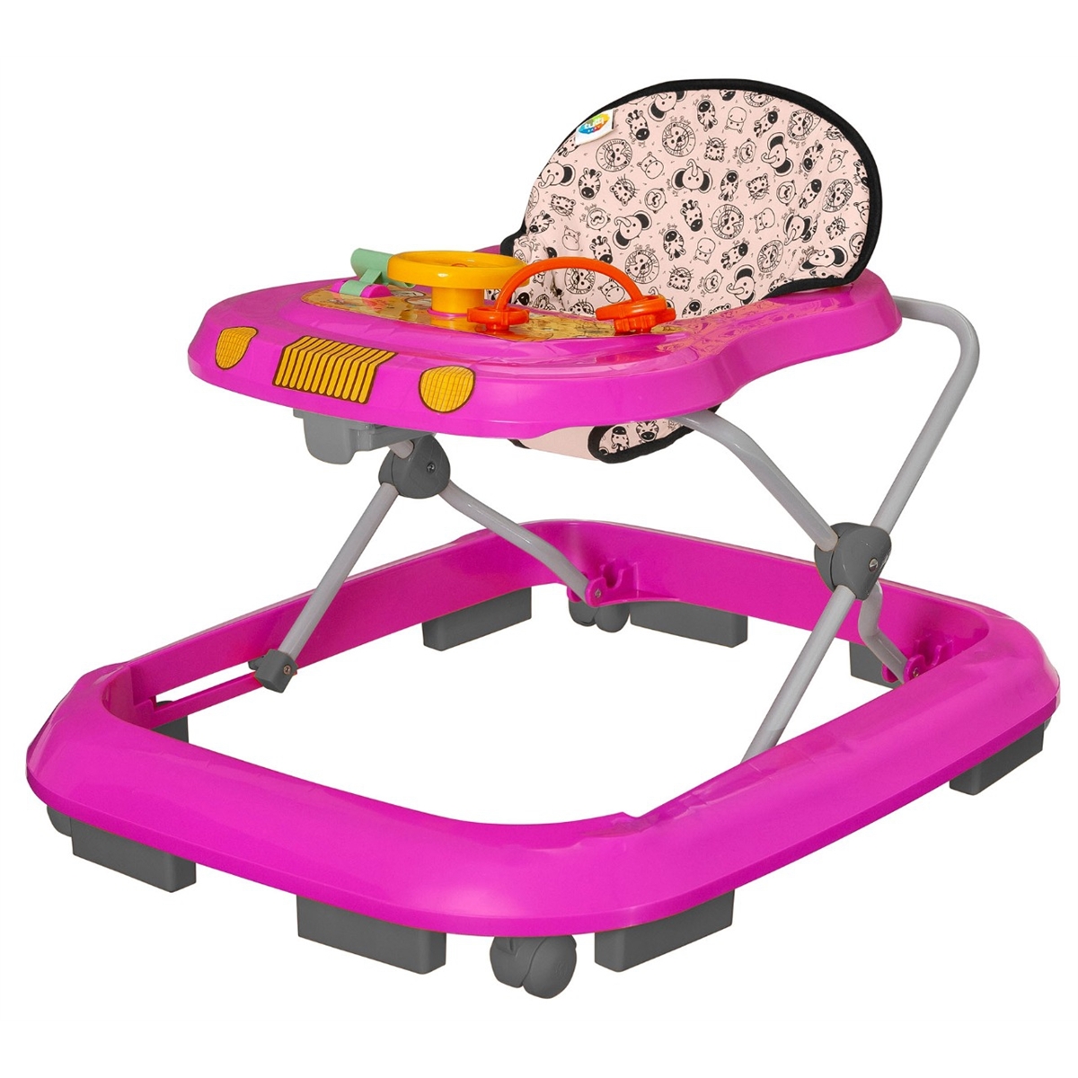 Andador Infantil De Bebê Safari Rosa - Tutty Baby